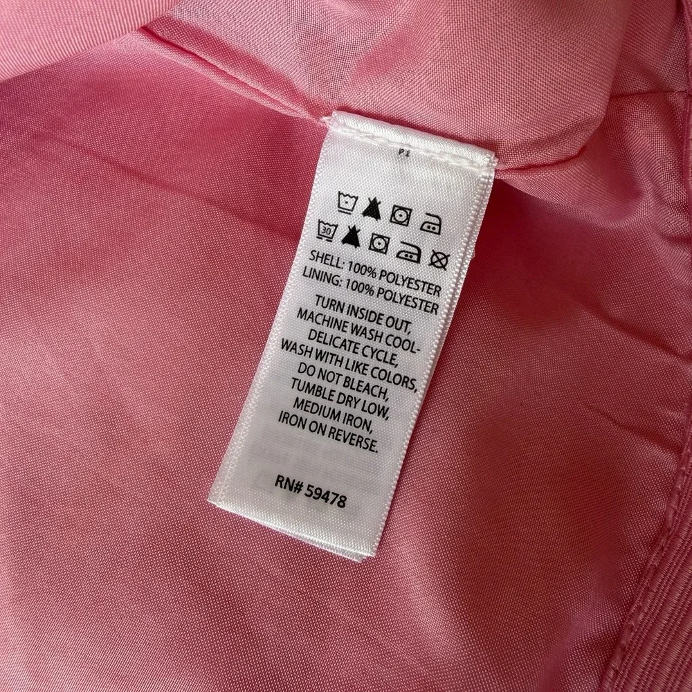 Tommy Bahama Girls Pink Dress Jacket Bow Accents One Button Size 10 Cute Spring
